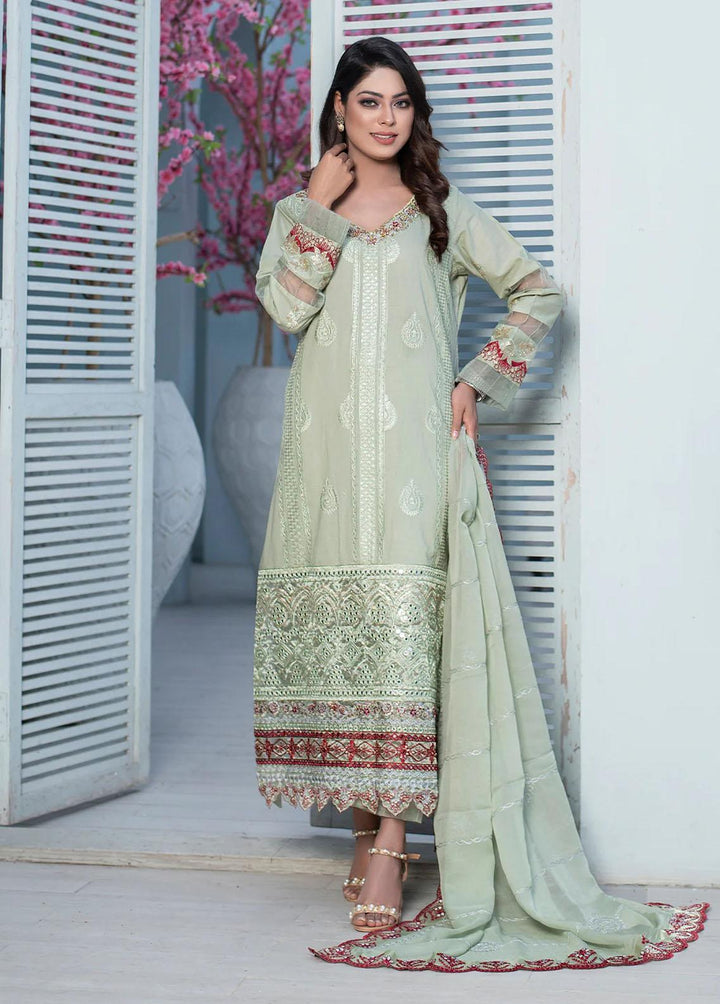 Insiya Clothing Embroidered Lawn Suits Unstitched 3 Piece INS23E 06 CHAEN - Eid Collection