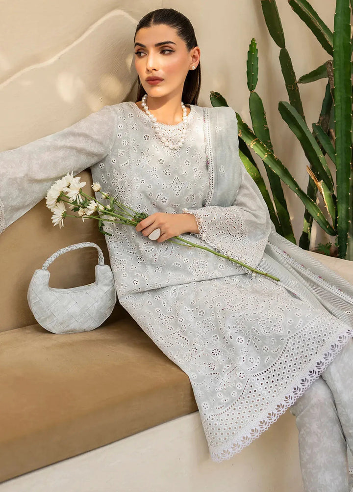 Iris By Jazmin Embroidered Lawn Suits Unstitched 3 Piece JZ24I D2 - Summer Collection