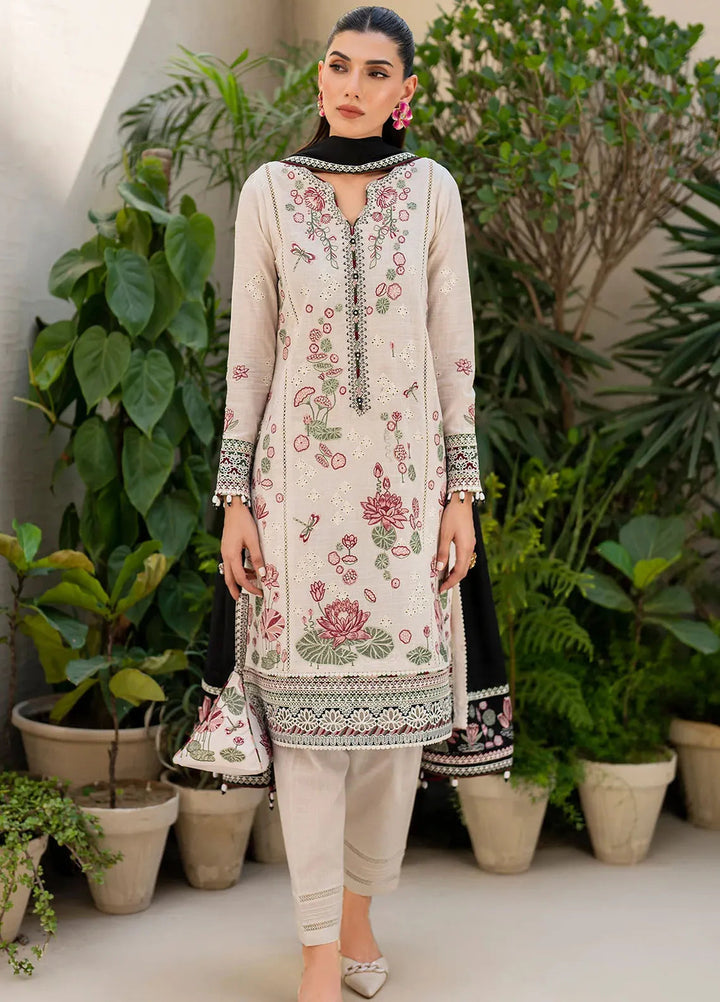 Iris By Jazmin Embroidered Lawn Suits Unstitched 3 Piece JZ24I D8 - Summer Collection