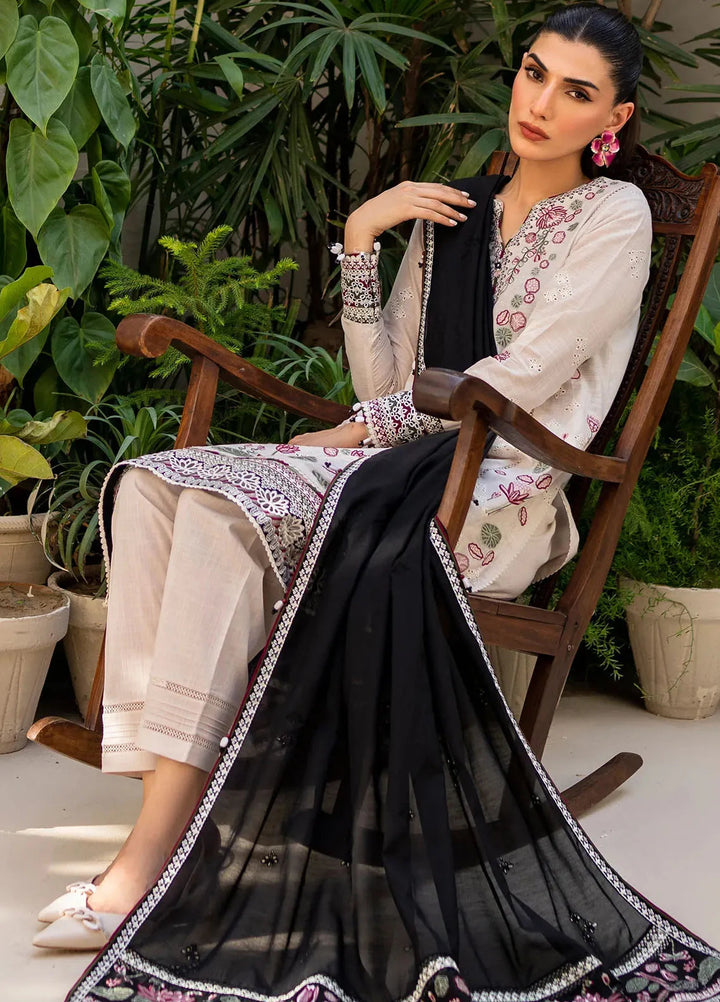 Iris By Jazmin Embroidered Lawn Suits Unstitched 3 Piece JZ24I D8 - Summer Collection