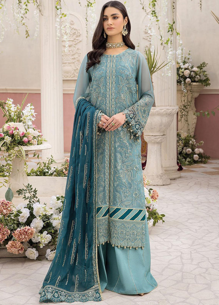 Ishya By Xenia Formals Embroidered Chiffon Suits Unstitched 3 Piece XE23I Hayah - Luxury Collection