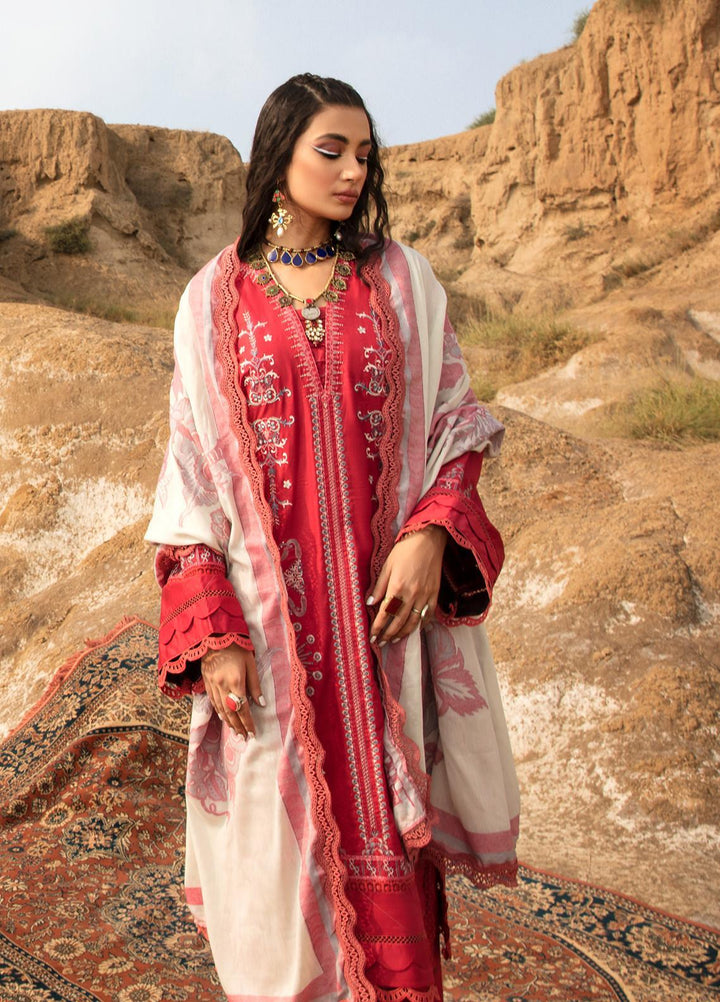 Ittehad Textiles Embroidered Cotton Satin Suits Unstitched 3 Piece IT21WP 12 KIRAZ - Winter Collection