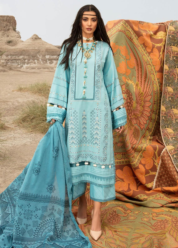 Ittehad Textiles Embroidered Cambric Suits Unstitched 3 Piece IT21WP 13 GOK MAVISI - Winter Collection