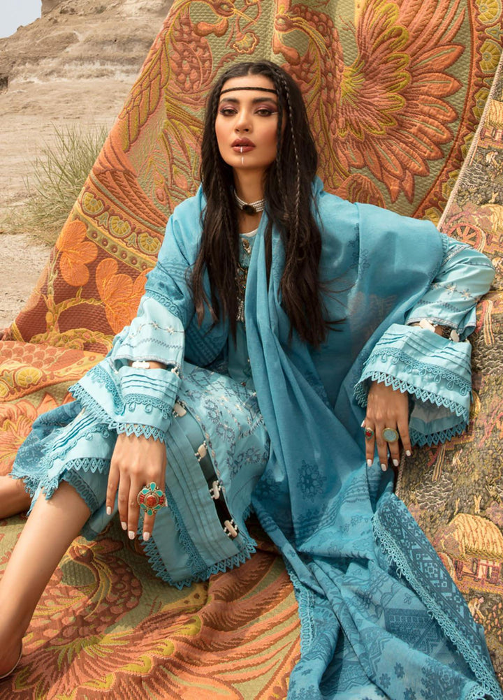 Ittehad Textiles Embroidered Cambric Suits Unstitched 3 Piece IT21WP 13 GOK MAVISI - Winter Collection