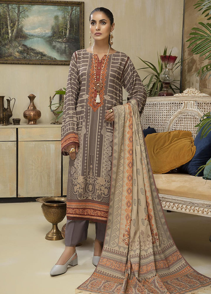 Ittehad Textiles Printed Linen Suits Unstitched 3 Piece IT21FW GREIGE - Winter Collection