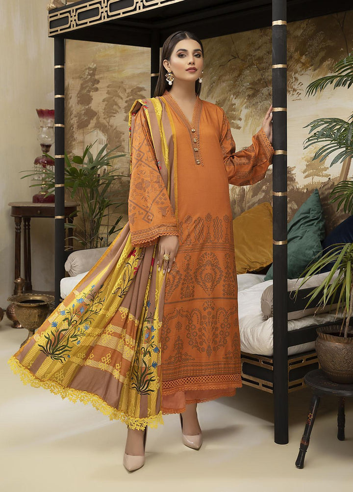 Ittehad Textiles Printed Missouri Suits Unstitched 3 Piece IT21FW SWARTHY - Winter Collection