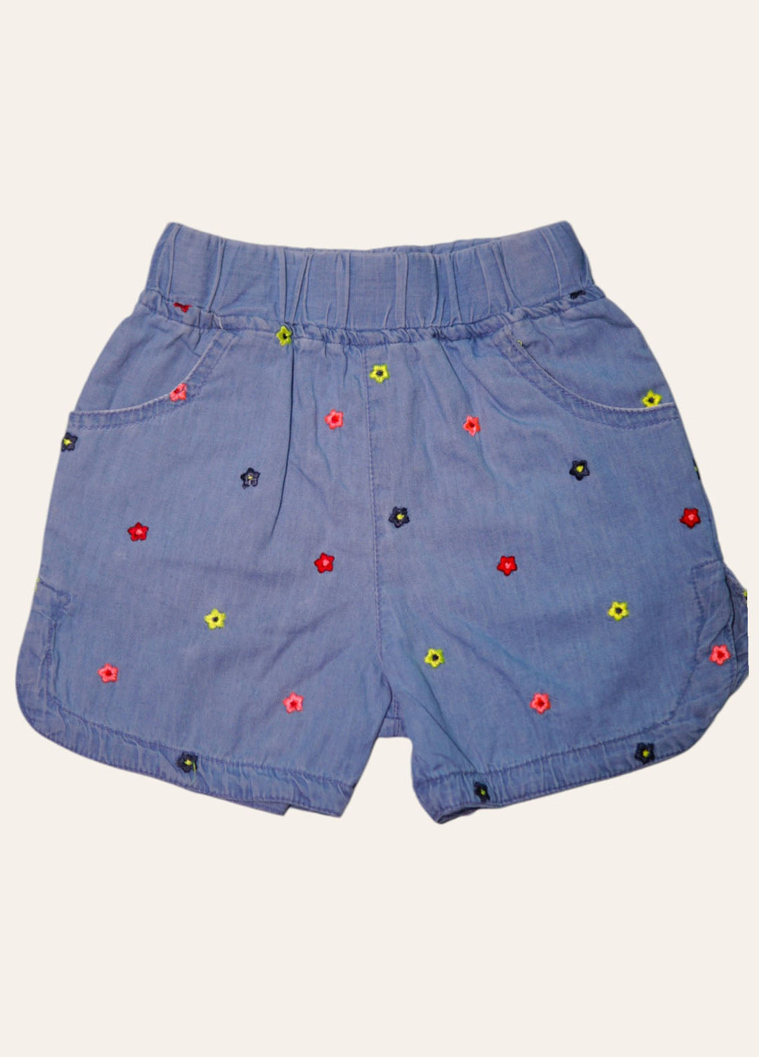 Ixample Pret Embroidered Denim 1 Piece Floral Denim Short