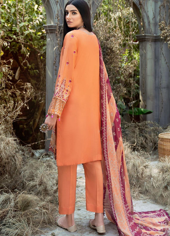 IZA-NUR by Resham Ghar Embroidered Dull Silk Suits Unstitched 3 Piece RG21IZN RGDS-04 - Festive Collection