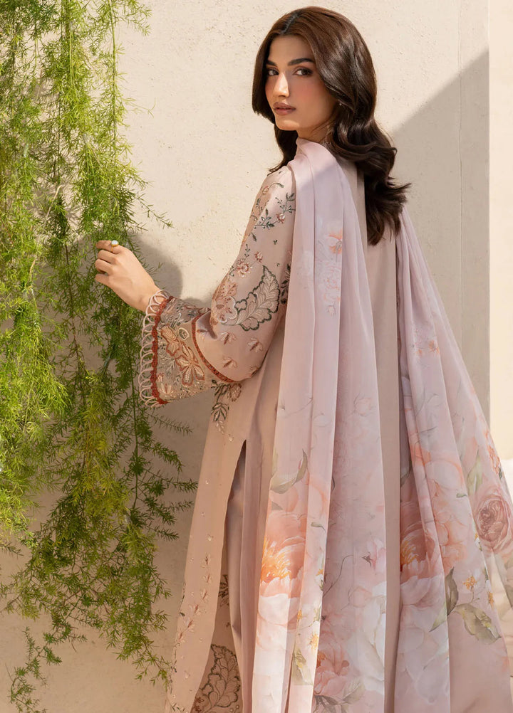 Iznik Embroidered Lawn Suit Unstitched 3 Piece IZ25FE EFL-02 - Summer Collection