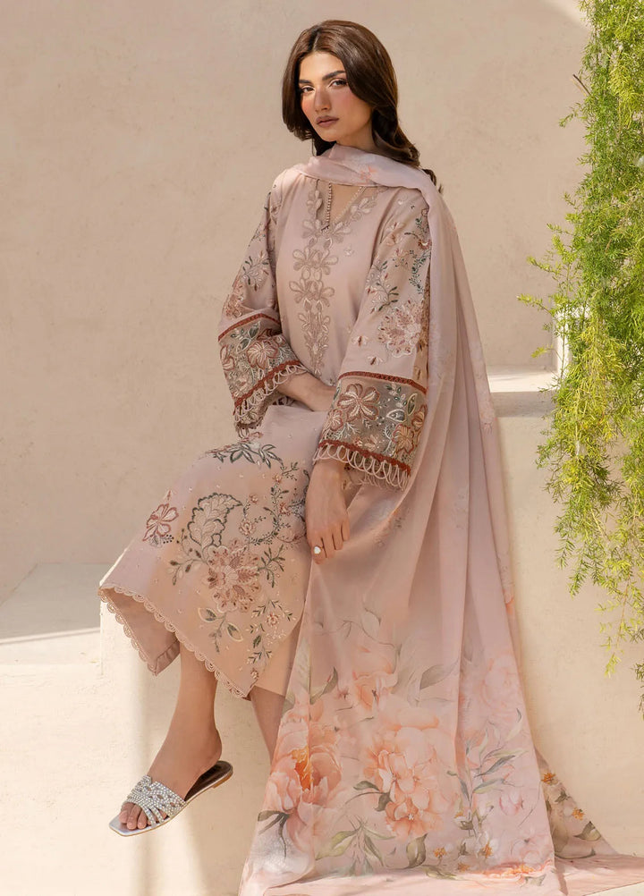 Iznik Embroidered Lawn Suit Unstitched 3 Piece IZ25FE EFL-02 - Summer Collection