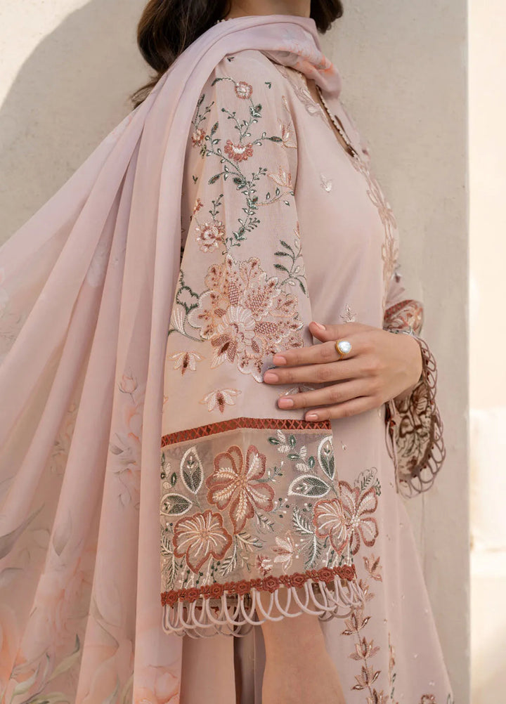 Iznik Embroidered Lawn Suit Unstitched 3 Piece IZ25FE EFL-02 - Summer Collection