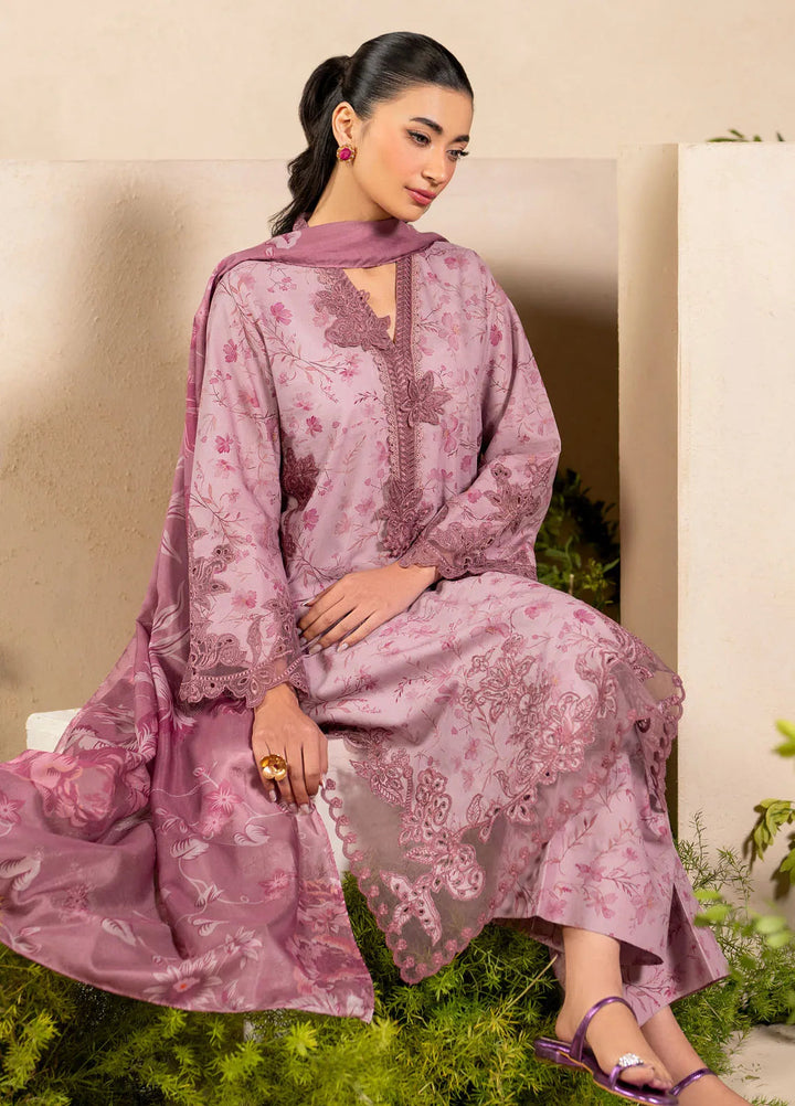 Iznik Embroidered Lawn Suit Unstitched 3 Piece IZ25FE EFL-04 - Summer Collection