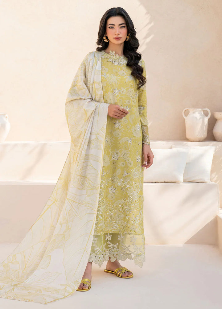 Iznik Embroidered Lawn Suit Unstitched 3 Piece IZ25FE EFL-08 - Summer Collection