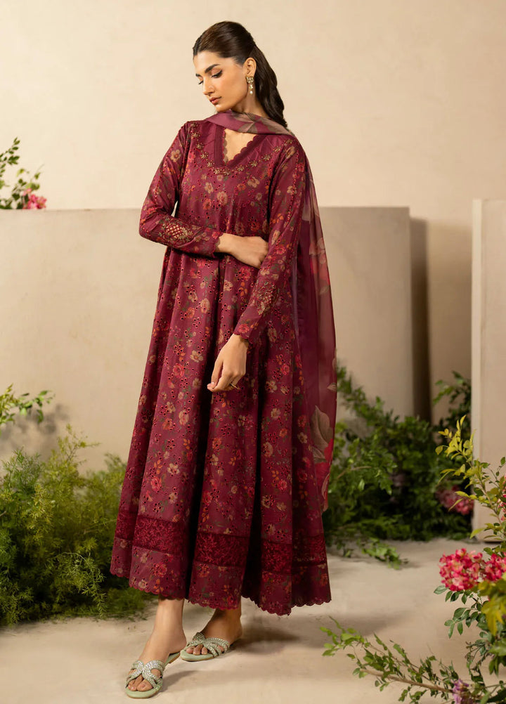 Iznik Embroidered Lawn Suit Unstitched 3 Piece IZ25FE EFL-10 - Summer Collection