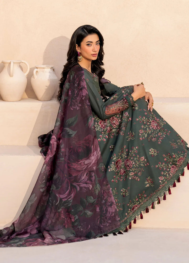 Iznik Embroidered Lawn Suit Unstitched 3 Piece IZ25FE EFL-11 - Summer Collection