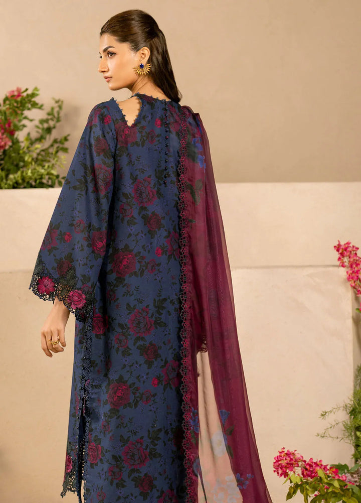 Iznik Embroidered Lawn Suit Unstitched 3 Piece IZ25FE EFL-12 - Summer Collection
