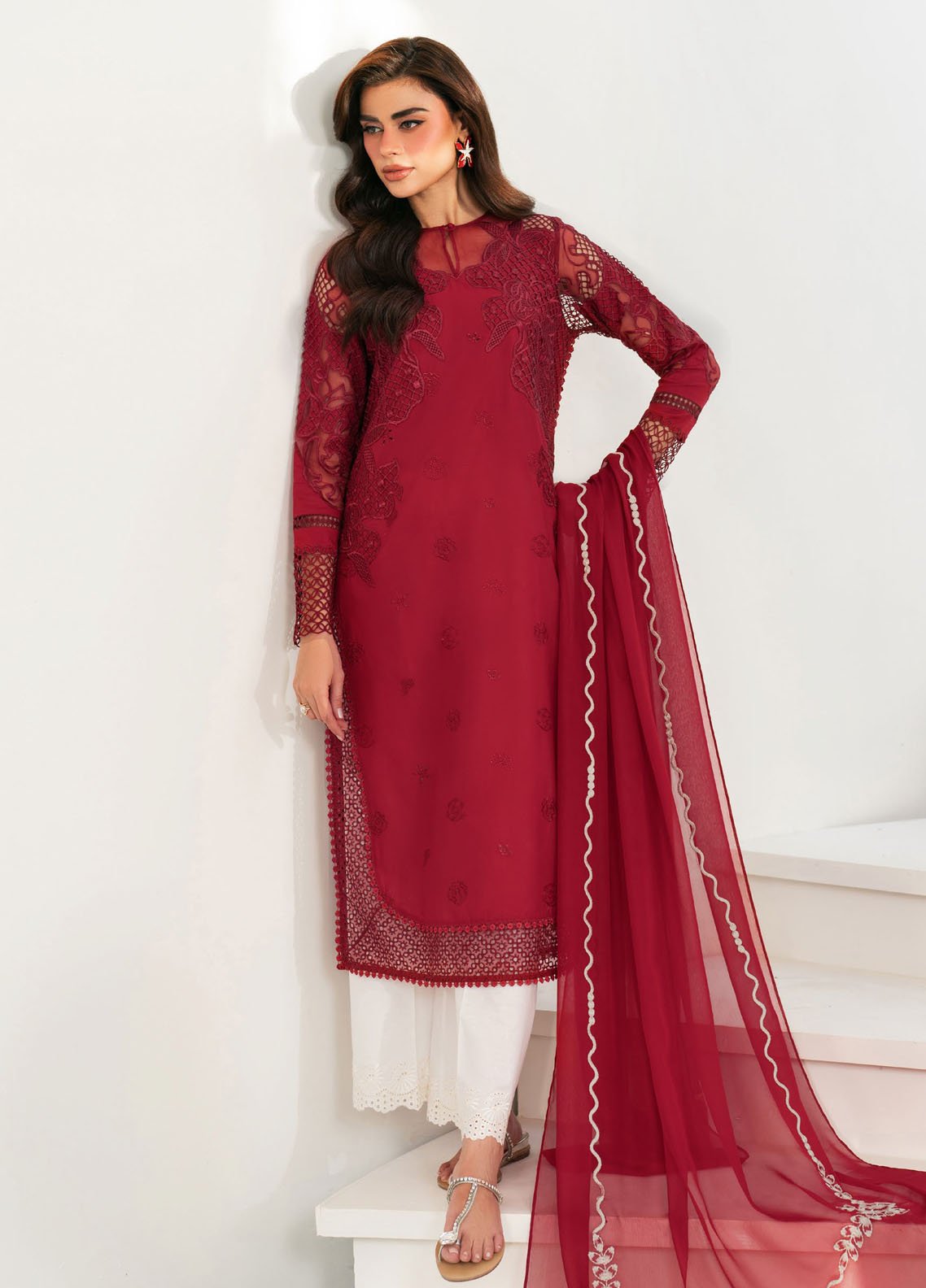 Iznik Embroidered Lawn Suit Unstitched 3 Piece IZ25FE EFL-11 - Summer Collection
