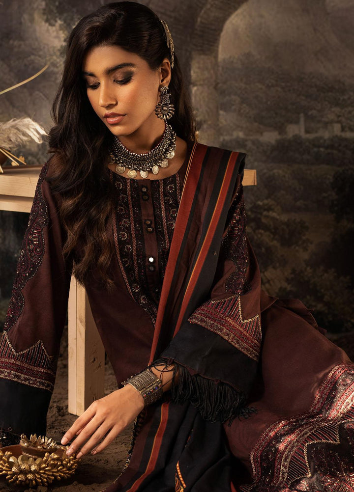 Iznik Embroidered Linen Suits Unstitched 3 Piece IZ21ZF ILC-09 Iba - Winter Collection