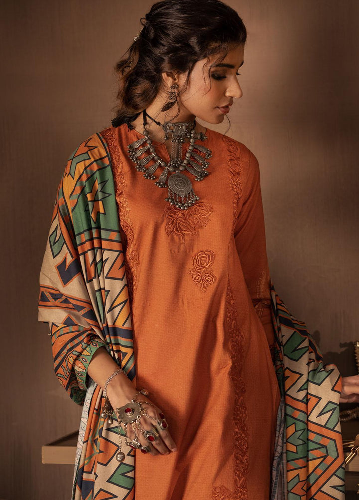 Iznik Embroidered Linen Suits Unstitched 3 Piece IZ21ZF ILC-10 Inara - Winter Collection