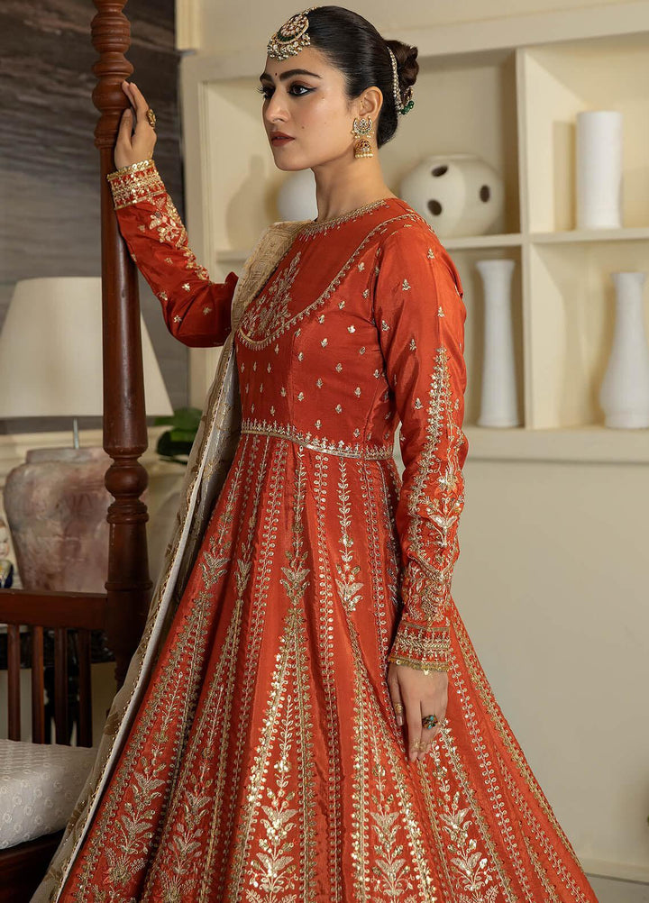 Jahaan Ara By Serene Premium Embroidered Raw Silk Suits Unstitched 3 Piece SP23JA SRS-10 Gauhar - Luxury Collection