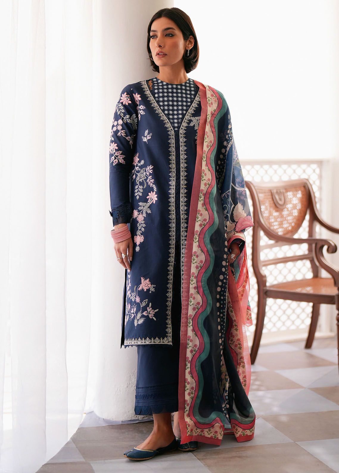 Aurelle by Seran Embroidered Suits Unstitched 3 Piece SN25AU Evalyn - Formals Collection