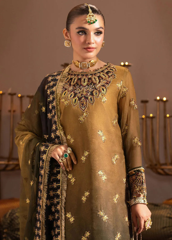 Jhalak by Alizeh Embroidered Chiffon Suit Unstitched 3 Piece AFB24J D-06 Zabreen - Festive Collection