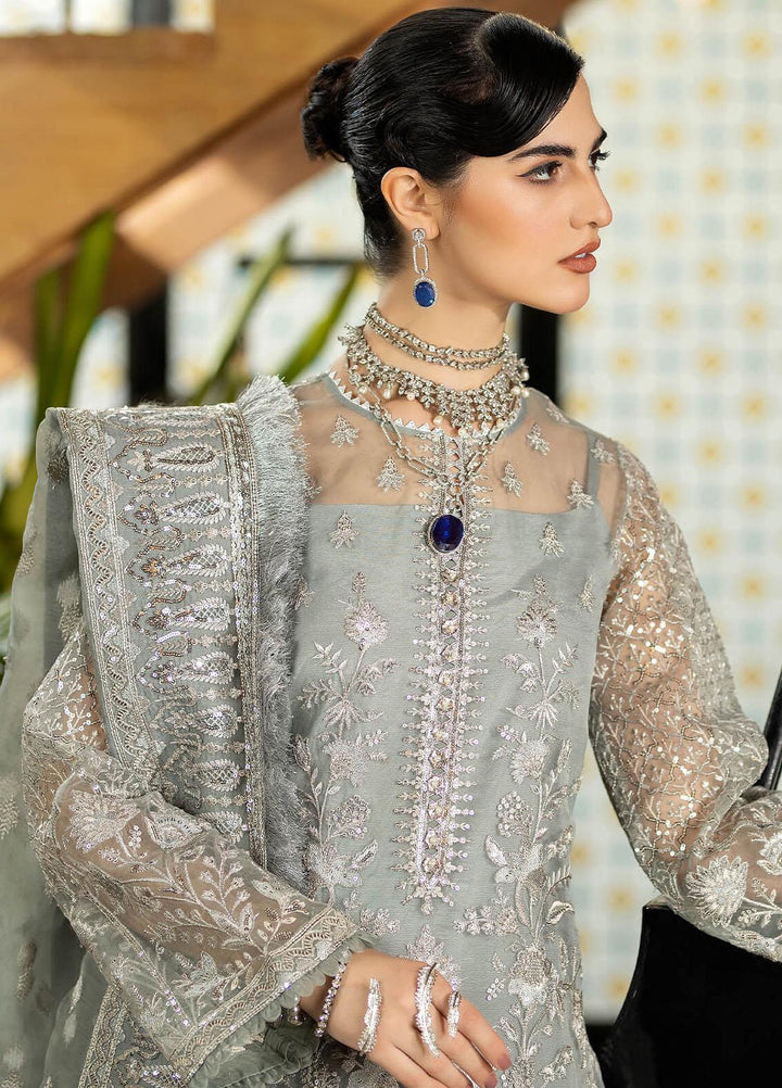 Jhalak By Imrozia Premium Embroidered Organza Suits Unstitched 3 Piece IMP23JH I-179 Inaayat - Luxury Collection