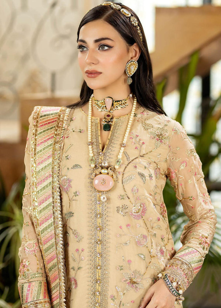 Jhalak By Imrozia Premium Embroidered Chiffon Suits Unstitched 3 Piece IMP23JH I-181 Vasl - Luxury Collection