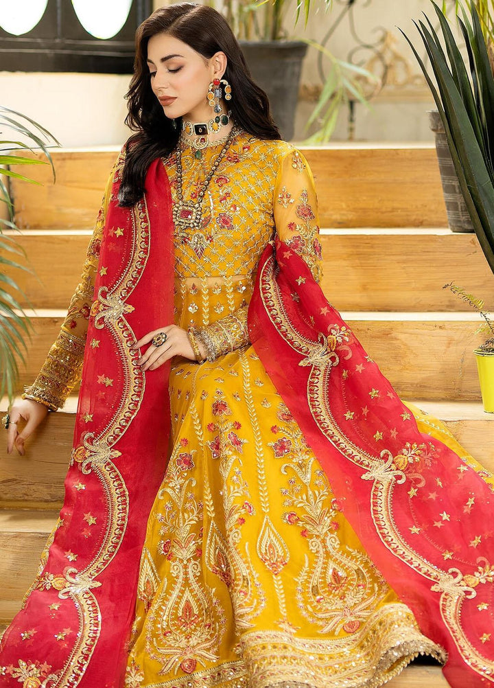 Jhalak By Imrozia Premium Embroidered Net Suits Unstitched 3 Piece IMP23JH I-182 Aafreen - Luxury Collection