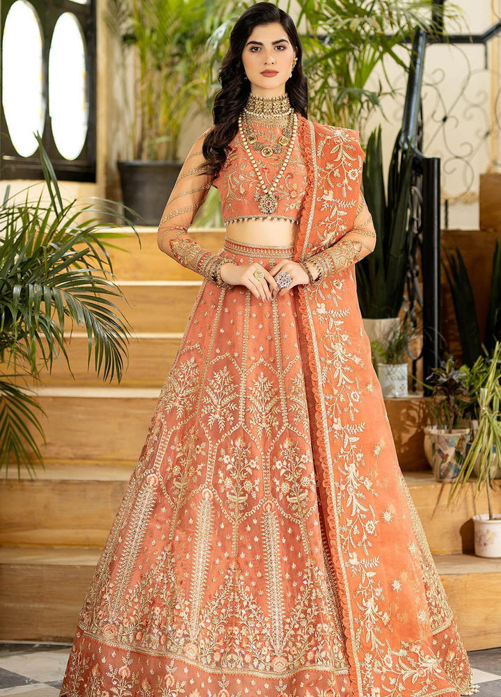 Jhalak By Imrozia Premium Embroidered Organza Suits Unstitched 3 Piece IMP23JH I-185 Sayoone - Luxury Collection