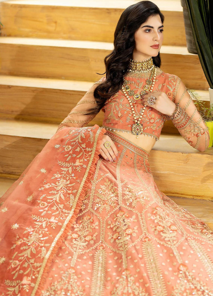 Jhalak By Imrozia Premium Embroidered Organza Suits Unstitched 3 Piece IMP23JH I-185 Sayoone - Luxury Collection