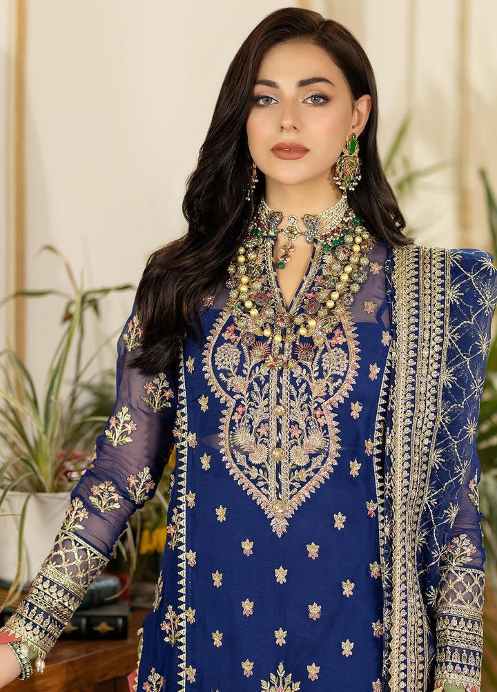 Jhalak By Imrozia Premium Embroidered Chiffon Suits Unstitched 3 Piece IMP23JH I-186 Gulnaaz - Luxury Collection