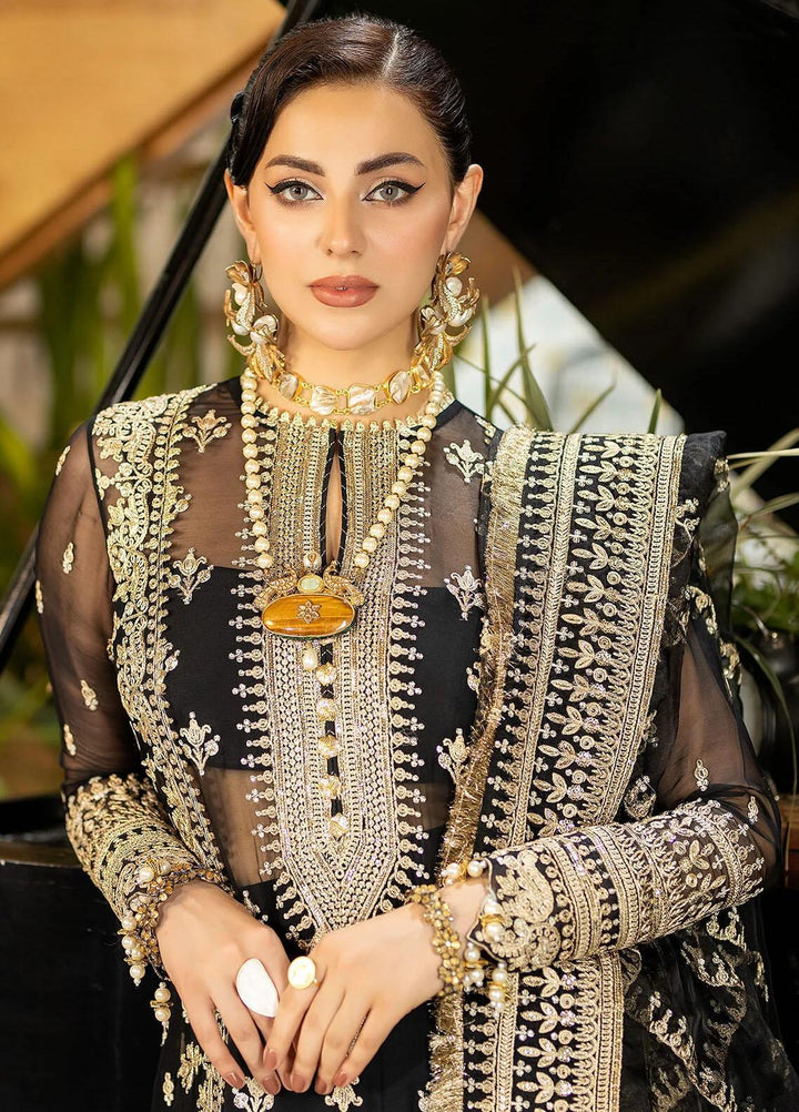 Jhalak By Imrozia Premium Embroidered Chiffon Suits Unstitched 3 Piece IMP23JH I-188 Nazakat - Luxury Collection