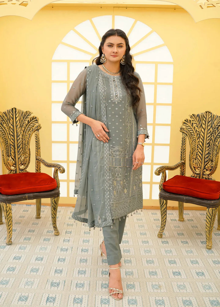 Jhankar By Zohan Ateeq Pret Embroidered Chiffon 3 Piece Suit Abeeha