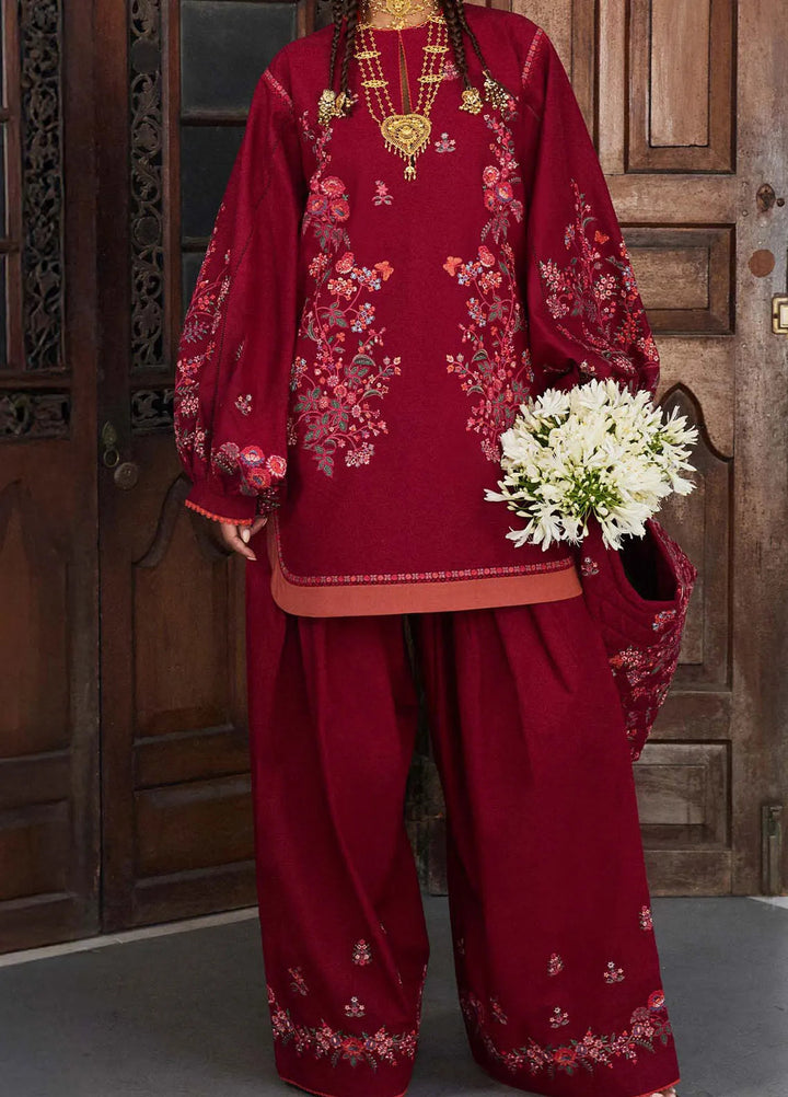 Jugnu by Hussain Rehar Embroidered Lawn Suit Unstitched 3 Piece HRR25JS D-06 Kunar - Summer Collection