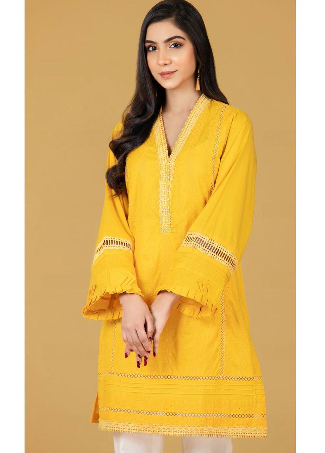Gul Ahmed Luxury Pret Embroidered Cambric Kurties GA21K WGK-LWS-DE-168