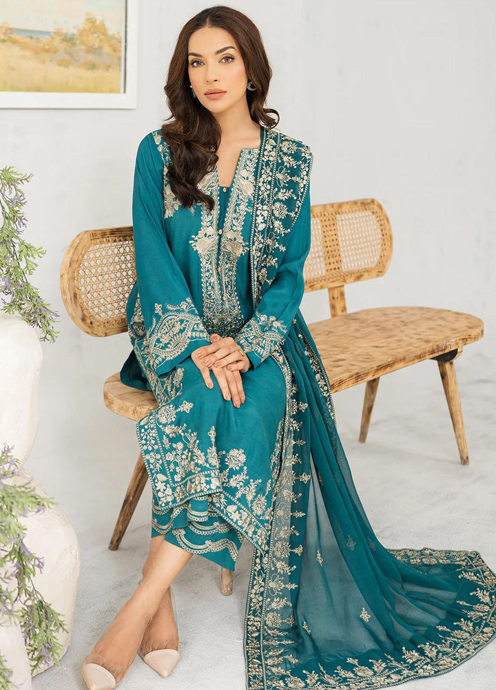 Kaia By Muraad Embroidered Raw Silk Suits Unstitched 3 Piece MU23K Evara - Formal Collection