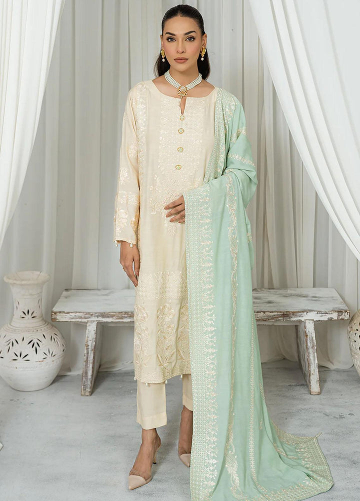 Muraad Pret Embroidered Raw Silk 3 Piece Suit Mila