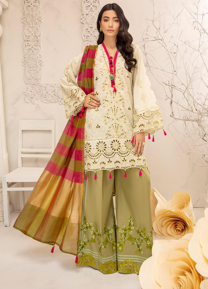 Kalyan by ZS Textiles Embroidered Chikankari Suits Unstitched 3 Piece ZS21KC-6 03 - Festive Collection