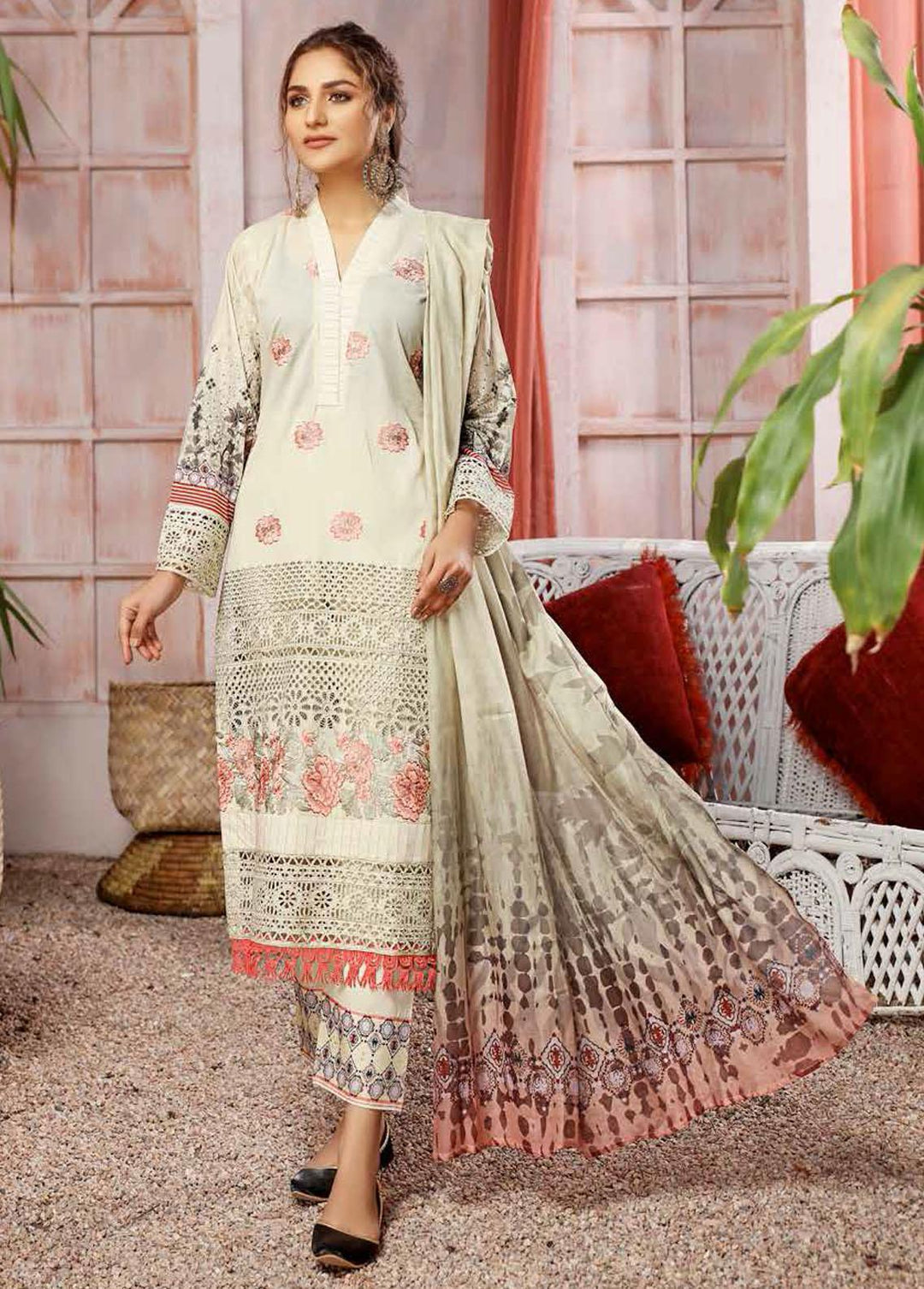 Kashaf by Aalaya Embroidered Lawn Suits Unstitched 3 Piece ALY22K D/04 - Summer Collection