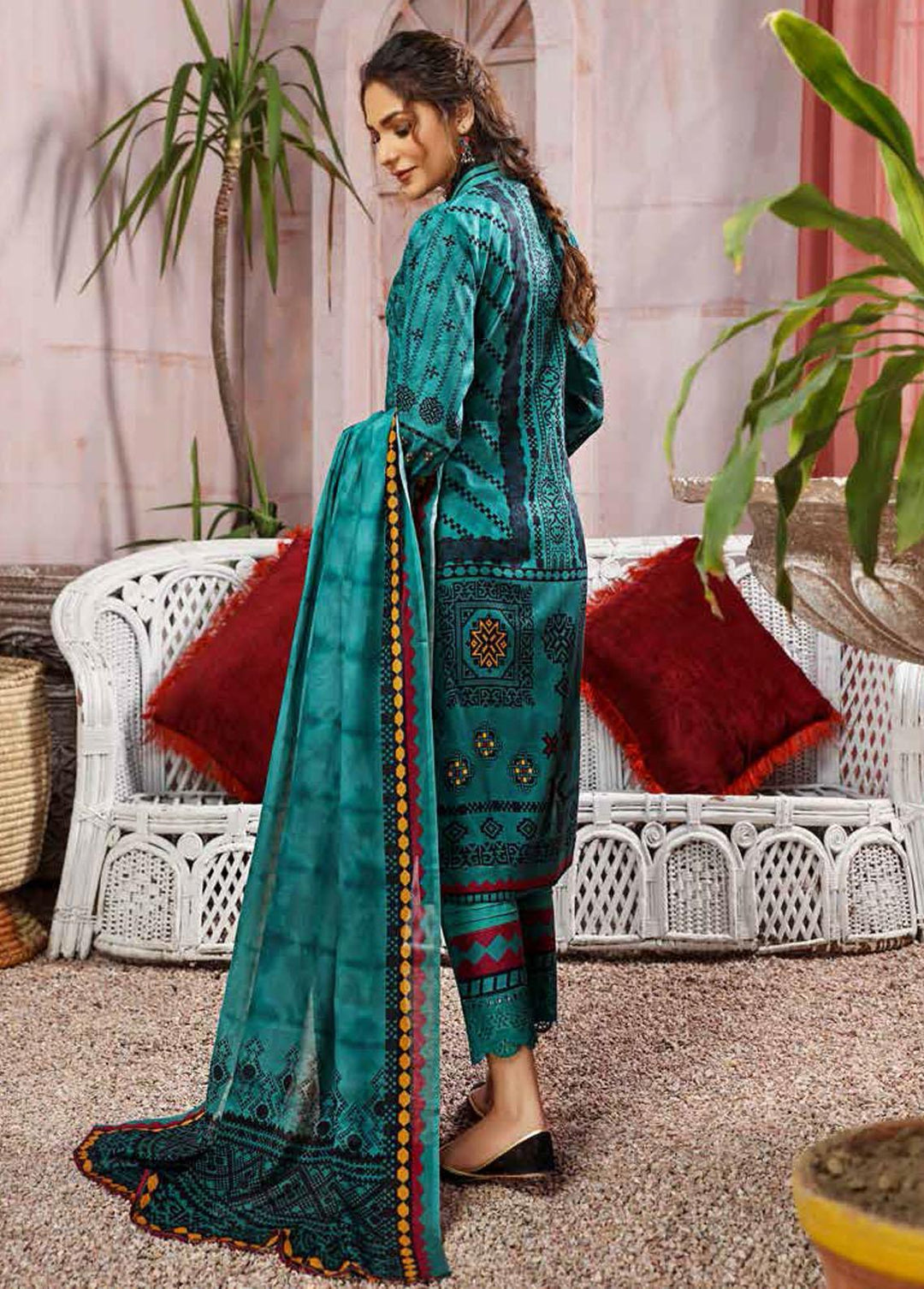 Kashaf by Aalaya Embroidered Lawn Suits Unstitched 3 Piece ALY22K D/07 - Summer Collection