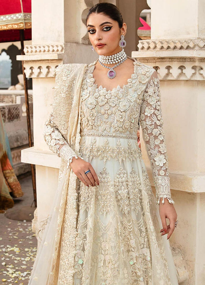Kayseria By Serene Premium Embroidered Net Suits Unstitched 3 Piece SP24KS SB-22 Charmeuse - Wedding Collection