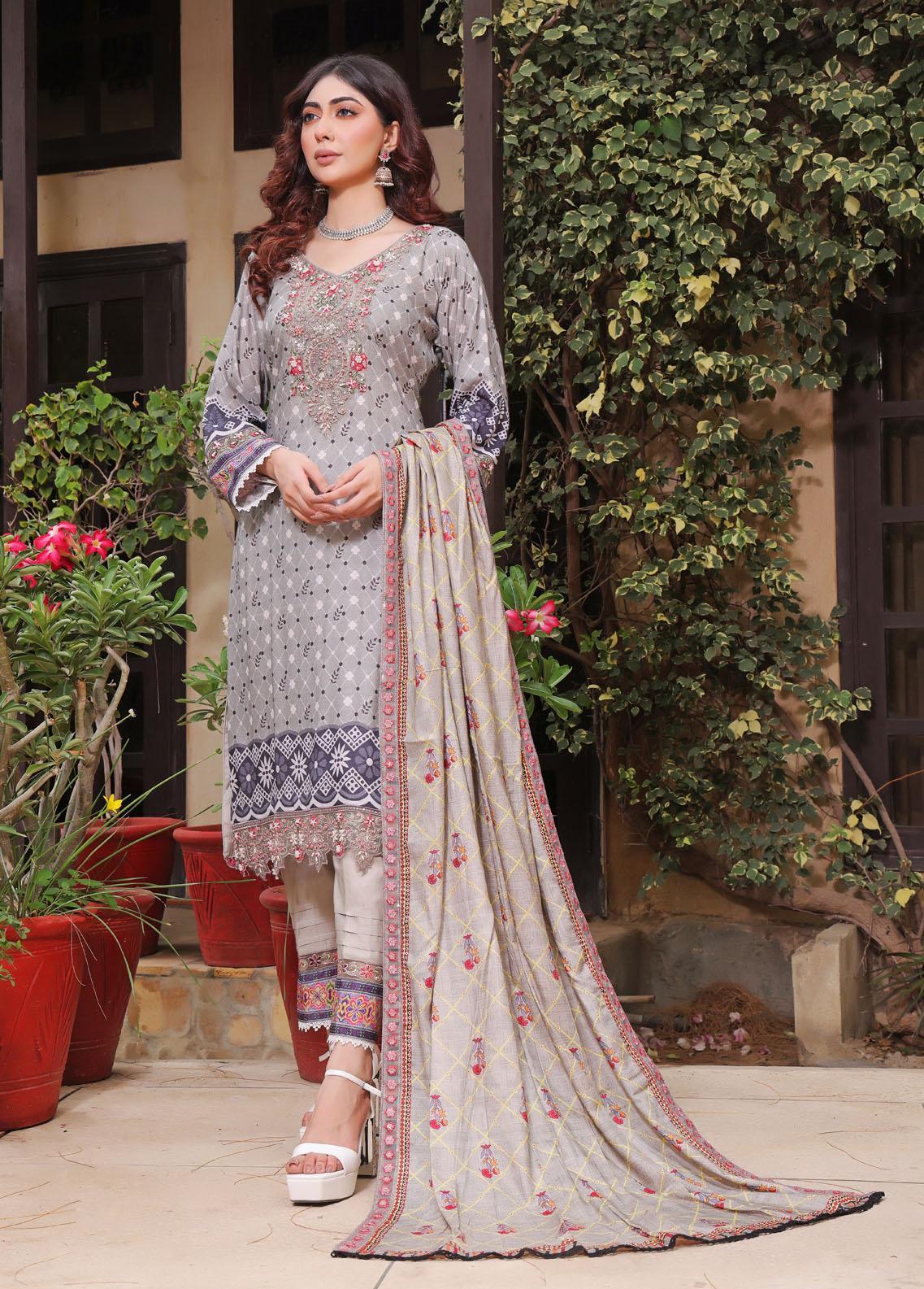 Al Harir Apparel Pret Eastern Chiffon 4 Piece Suit Nashwa Purple