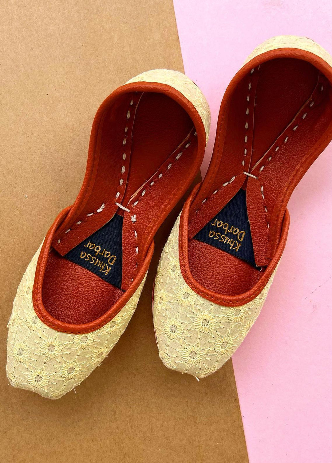 Khussa Darbar Casual Style Khussa Lemon Chikankari