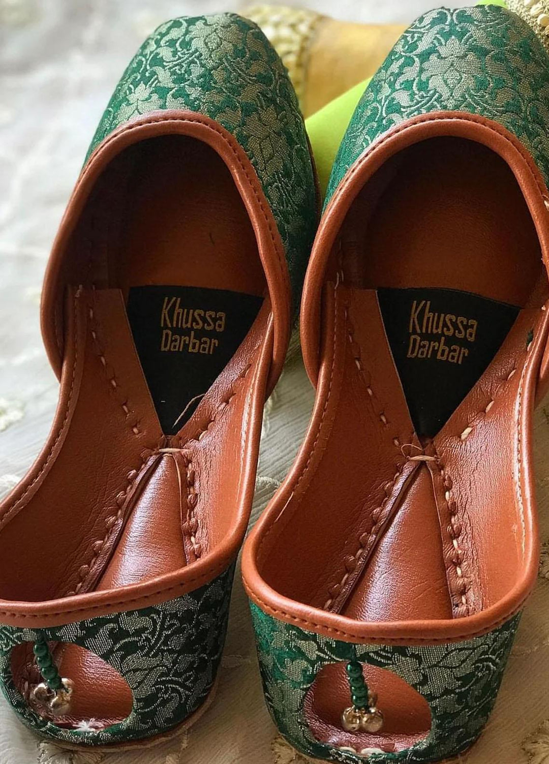 Khussa Darbar Festive Style Khussa Emerald