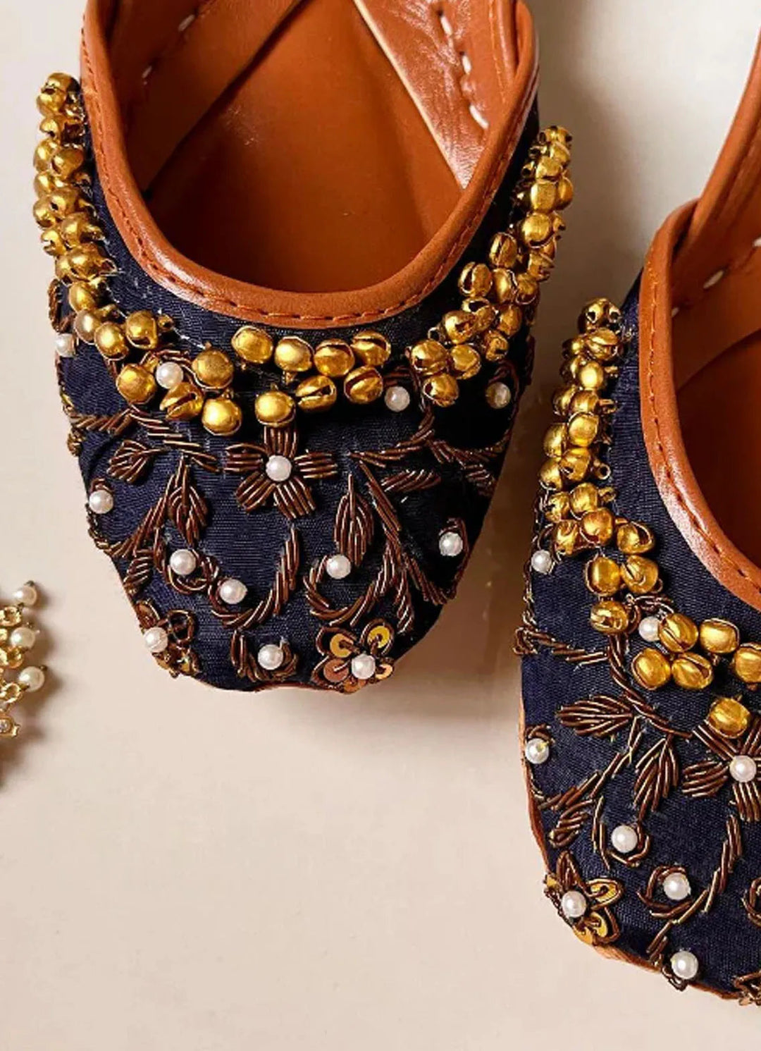 Khussa Darbar Festive Style Khussa Jaal (Navy Blue)