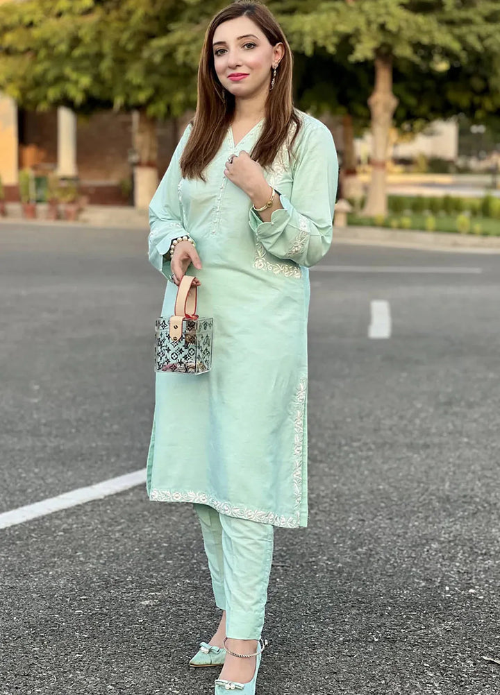 Khuwab by Kazma Pret Embroidered Cotton Silk 2 Piece Suit Luxe-002