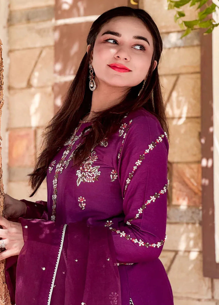 Khuwab by Kazma Pret Embroidered Cotton Silk 3 Piece Suit Gul E Bahar