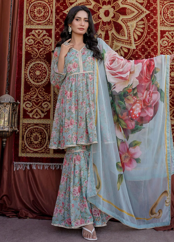 Khuwab by Kazma Pret Printed Chiffon 3 Piece Suit CE 006