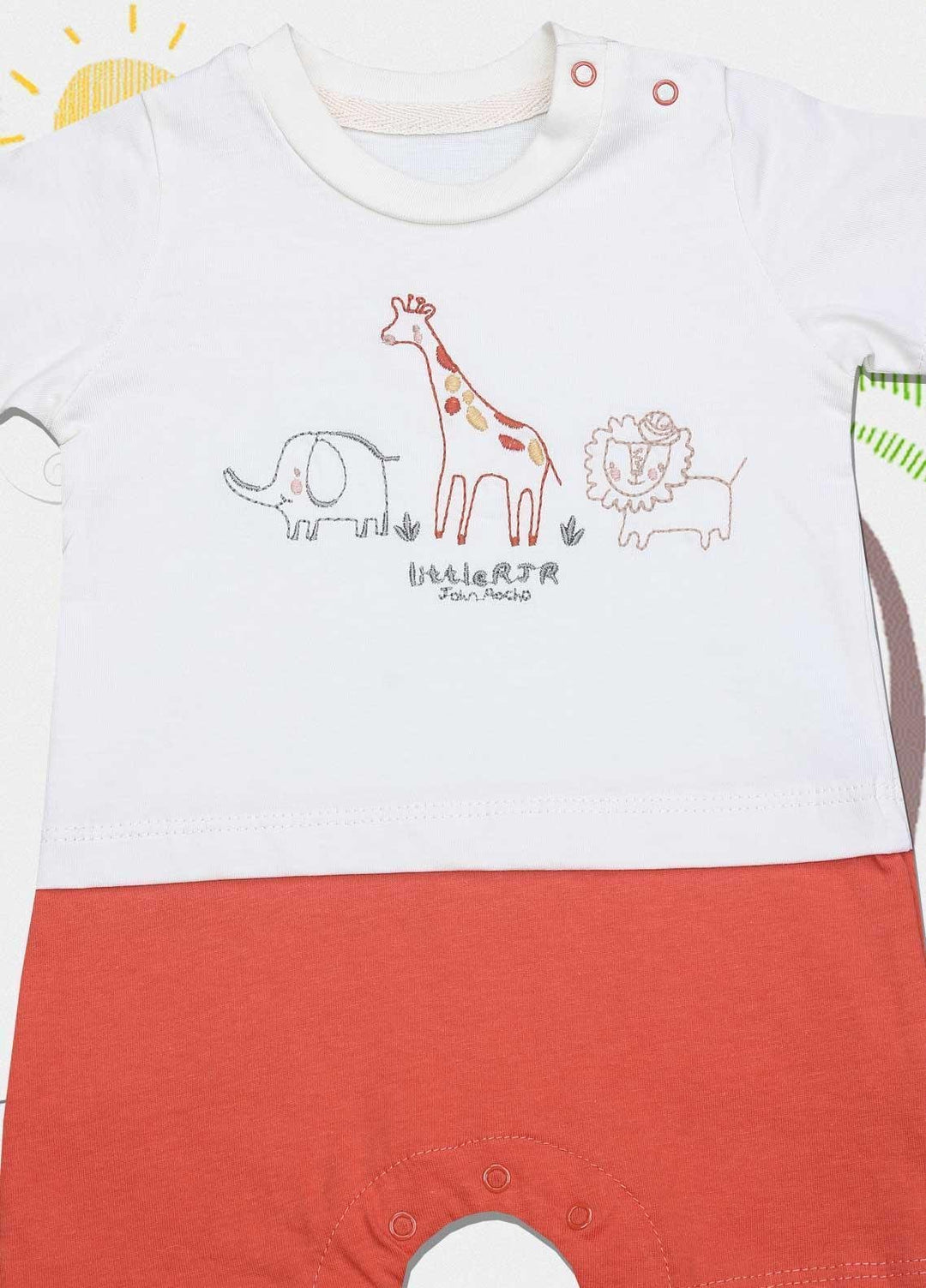 Sanaulla Exclusive Range Cotton Fancy Romper for Kids - 236300 White